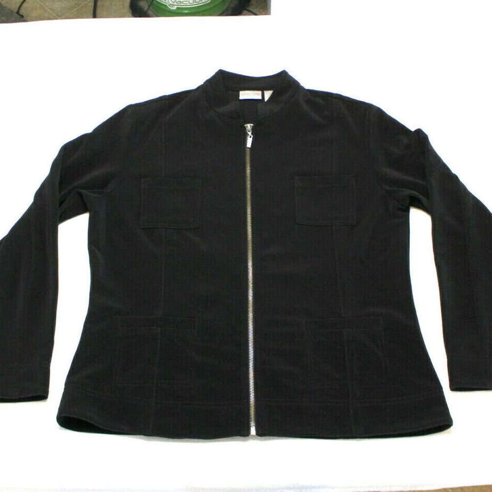 Chicos Zip Up Lightweight Jacket Womens size 2